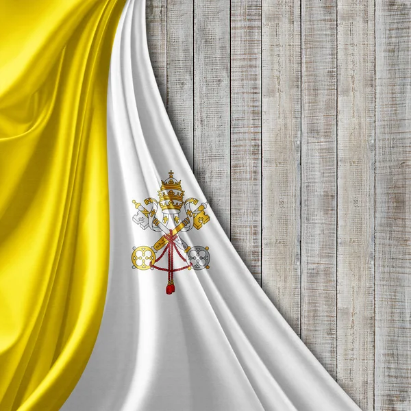 Vatikán Zászlót Másol Hely Szöveg Vagy Képek Illusztráció — Stock Fotó