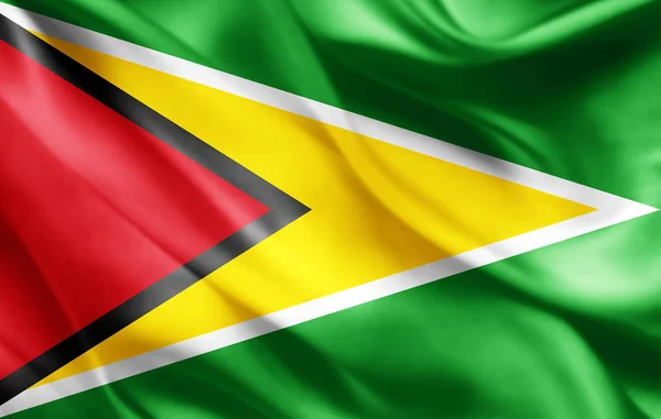 Guyana Bayrağı Ile Kopya Alanı Metin Çizim Için — Stok fotoğraf
