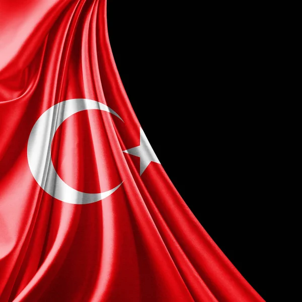 Bandera Turquía Con Espacio Copia Para Texto Ilustración —  Fotos de Stock