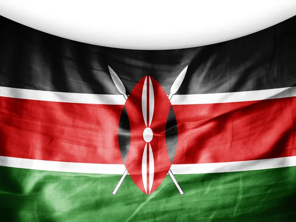 Bandiera Del Kenya Con Spazio Copia Del Testo Illustrazione — Foto Stock
