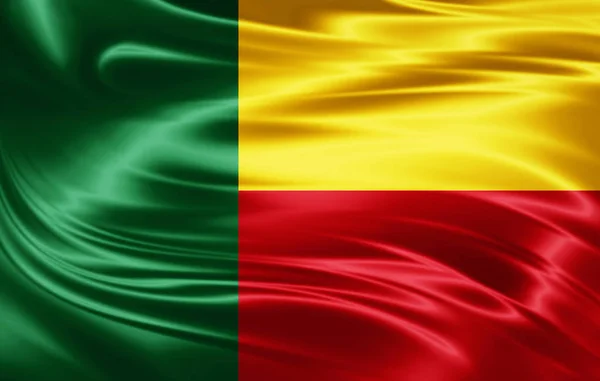 Flaga Beninu Kopia Miejsce Twój Tekst Ilustracje — Zdjęcie stockowe