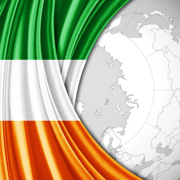Bandiera Irlanda Con Spazio Copia Del Testo Illustrazione — Foto Stock