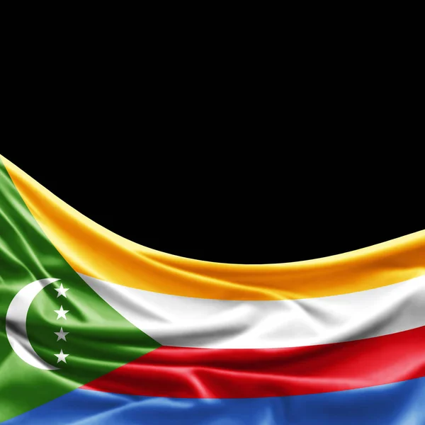 Bandera Comoras Con Espacio Copia Para Texto Ilustración — Foto de Stock