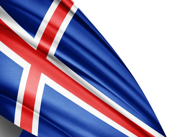 Drapeau Islande Avec Espace Copie Pour Votre Texte Sur Fond — Photo