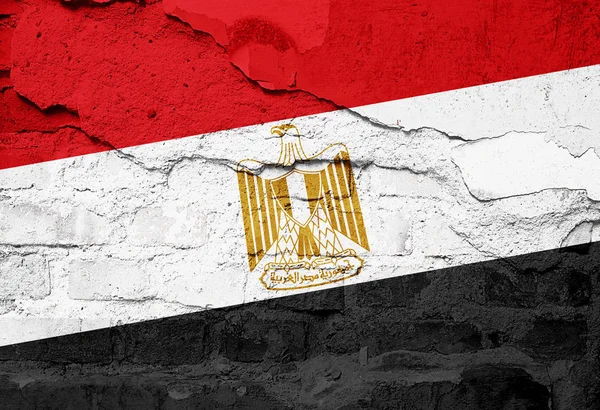 Egypt    flag painted on old wall texture - 3D illustration