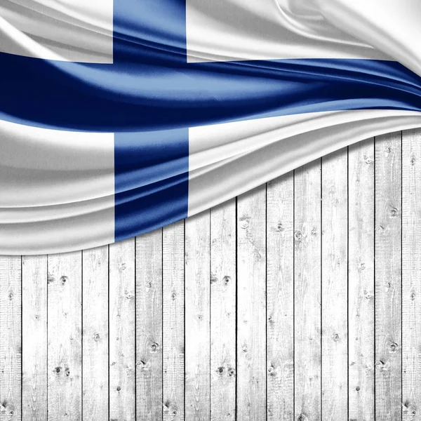 Bandera Finlandia Con Espacio Copia Para Texto Ilustración —  Fotos de Stock