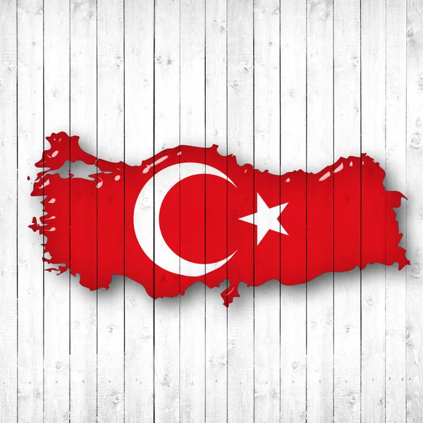 Прапор Туреччини Дерев Яний Фон Місцем Копіювання Вашого Тексту Або — стокове фото