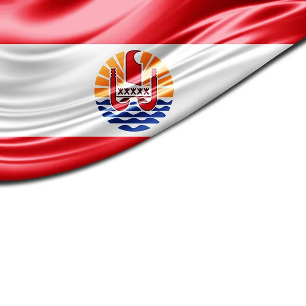 Flaggan Franska Polynesien Med Kopia Utrymme För Din Text Illustration — Stockfoto