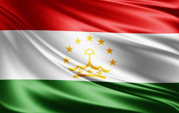 Прапор Таджикистану Копією Простір Вашої Ілюстрації Тексту — стокове фото