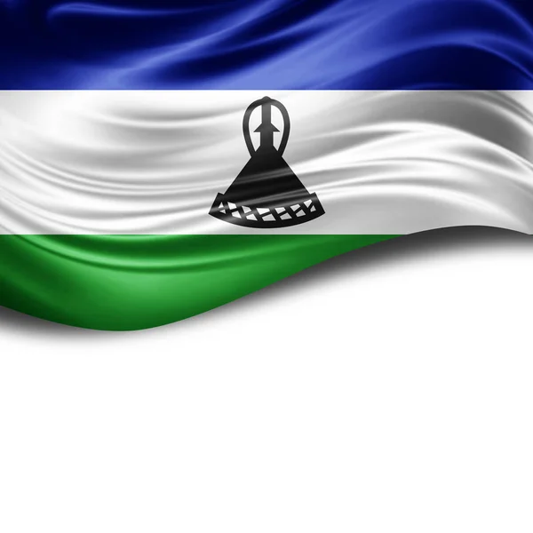 Vlag Van Lesotho Met Kopie Ruimte Voor Tekst Illustratie — Stockfoto