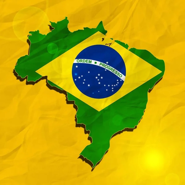 Brazil Flag Copy Space Your Text Images — Stock Photo, Image