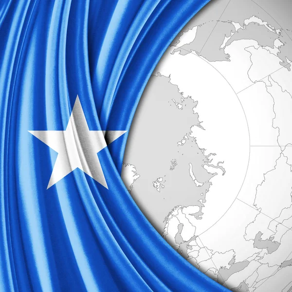 Somali bayrağı ile kopya alanı metin - 3d çizim için    