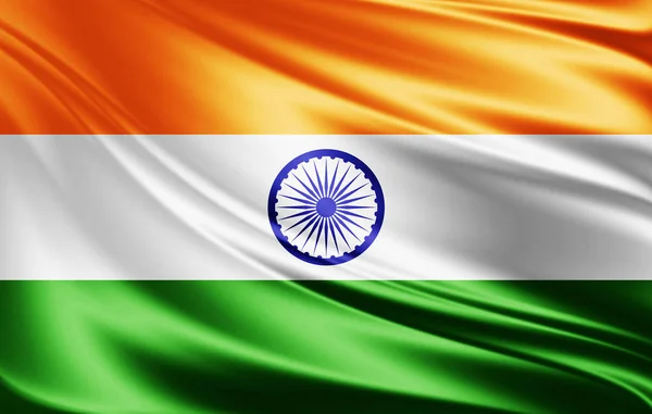 Vlag Van India Met Kopie Ruimte Voor Tekst Illustratie — Stockfoto