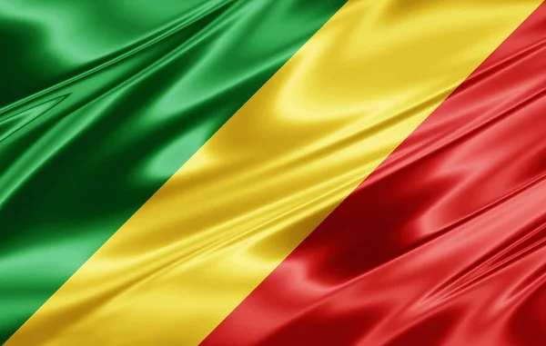 Másol Szöveg Illusztráció Helyet Kongói Köztársaság Zászlaja — Stock Fotó