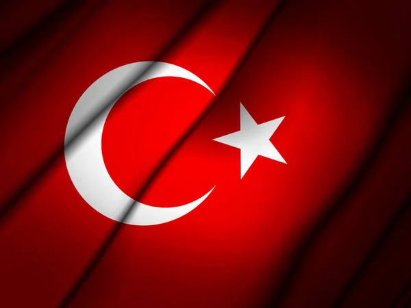 Bandeira Turquia Com Espaço Cópia Para Seu Texto Ilustração — Fotografia de Stock