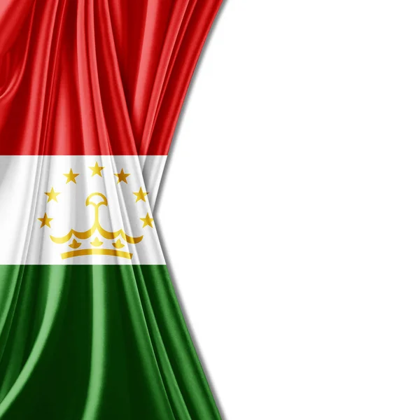 Tacikistan Bayrağı Ile Kopya Alanı Metin Çizim Için — Stok fotoğraf