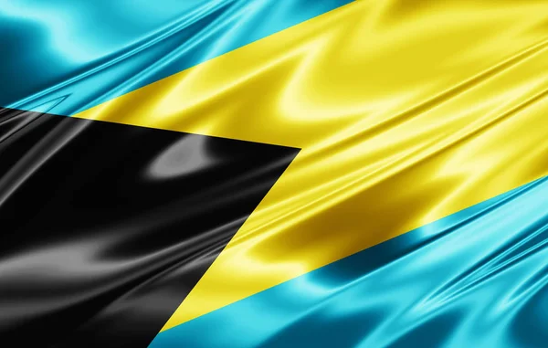 Vlag Van Bahama Met Kopie Ruimte Voor Tekst Illustratie — Stockfoto