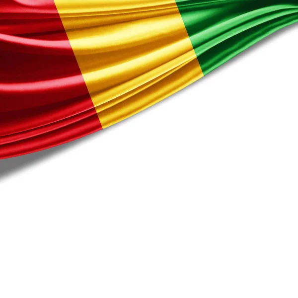 Bandera Guinea Con Espacio Copia Para Texto Sobre Fondo Blanco —  Fotos de Stock