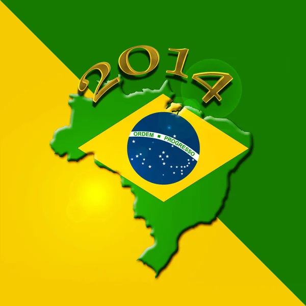 Bandera Brasil Con Espacio Copia Para Texto Imágenes — Foto de Stock