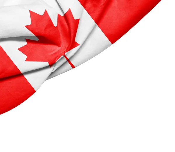 Vlag Van Canada Met Kopie Ruimte Voor Tekst Witte Achtergrond — Stockfoto