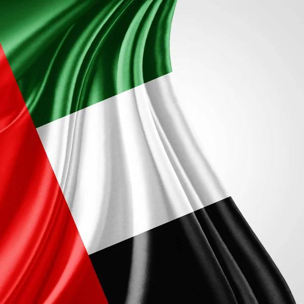 Flag United Arab Emirates Copy Space Your Text White Background — Stok fotoğraf