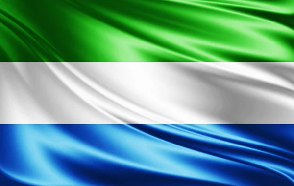 Flagge Von Sierra Leone Mit Kopierplatz Für Ihren Text Illustration — Stockfoto