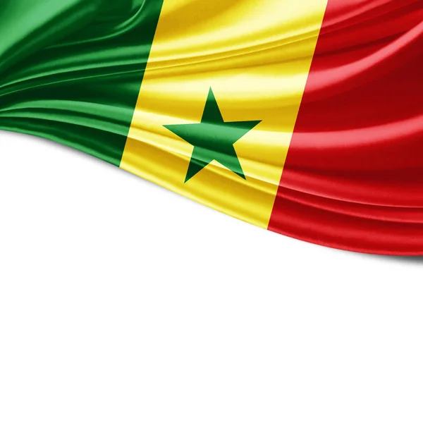 Bandiera Del Senegal Con Spazio Copia Del Testo Illustrazione — Foto Stock