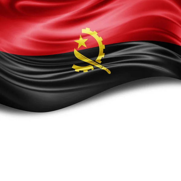 Drapeau Angola Avec Espace Copie Pour Votre Texte Sur Fond — Photo