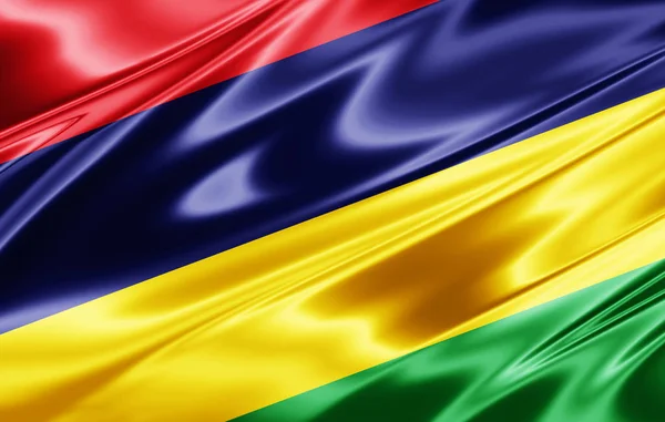 Bandiera Mauritius Con Spazio Copia Del Testo Illustrazione — Foto Stock