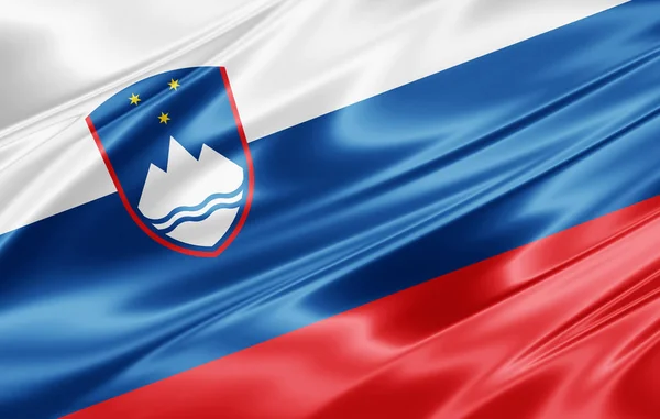 Bandera Eslovenia Con Espacio Copia Para Texto Ilustración — Foto de Stock
