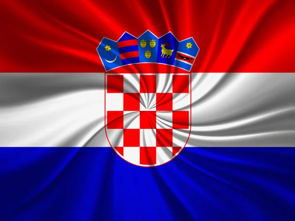 Bandera Croacia Con Espacio Copia Para Texto Ilustración —  Fotos de Stock