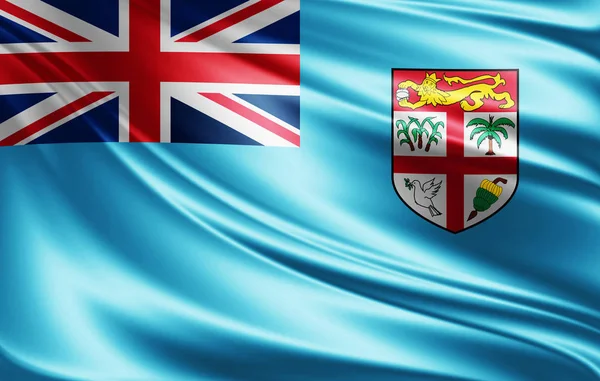 斐济国旗与复制空间为您的文本 — 图库照片