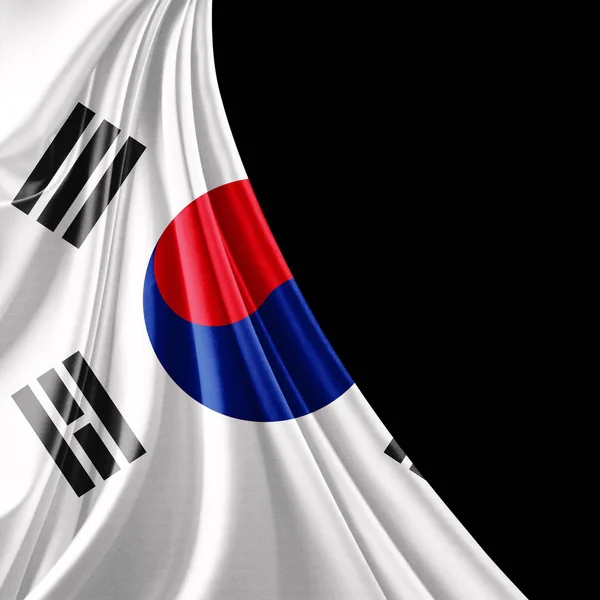 Sydkorea Flagga Med Kopia Utrymme För Din Text Illustration — Stockfoto