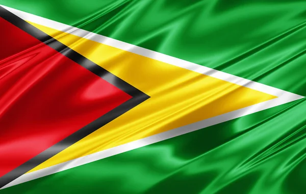 Bandera Guyana Con Espacio Copia Para Texto Ilustración —  Fotos de Stock