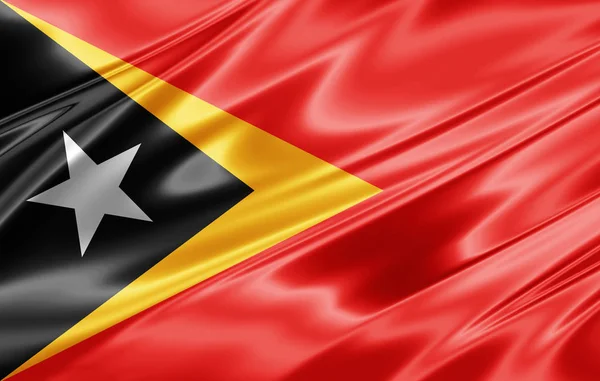 Bandeira Timor Leste Com Espaço Cópia Para Seu Texto Ilustração — Fotografia de Stock