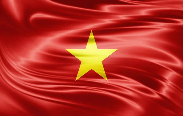 Vietnam Bayrağı Ile Kopya Alanı Metin Çizim Için — Stok fotoğraf