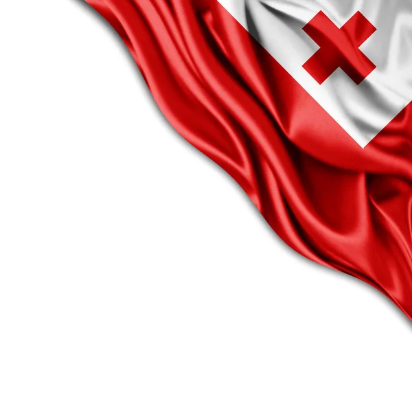 Flagge Von Tonga Mit Kopierplatz Für Ihren Text Illustration — Stockfoto