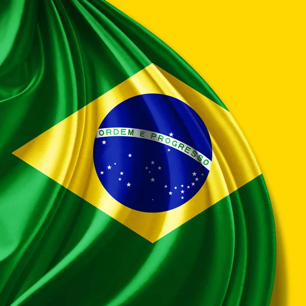 Bandera Brasil Con Espacio Copia Para Texto Imágenes —  Fotos de Stock