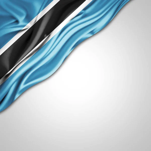 Flag Botswana Copy Space Your Text White Background Illustration — Stock Photo, Image