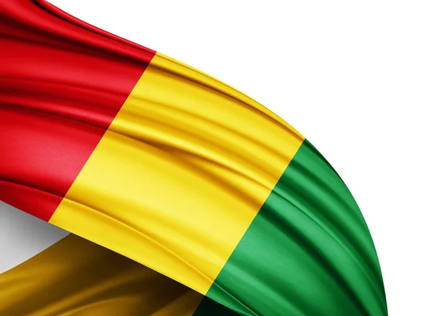 Прапор Гвінеї Копію Простір Тексту Білий Фон Ілюстрація — стокове фото