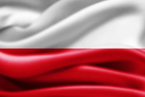 テキスト イラストのコピー スペースを持つポーランドの旗 — ストック写真