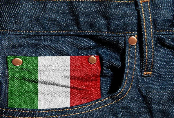 Itália Bandeira Jeans Ilustração — Fotografia de Stock