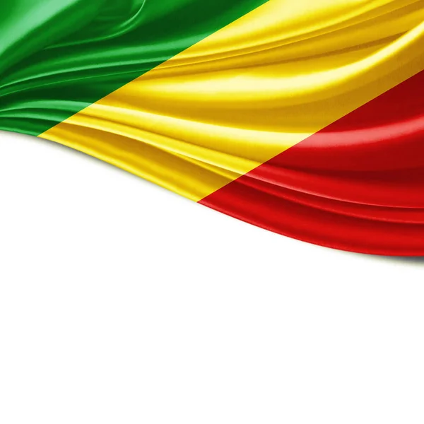 Republikken Kongos Flagg Med Plass Til Kopiere Teksten Din Illustrasjon – stockfoto