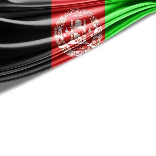 Flag Afghanistan Copy Space Your Text White Background Illustration — Stock Photo, Image