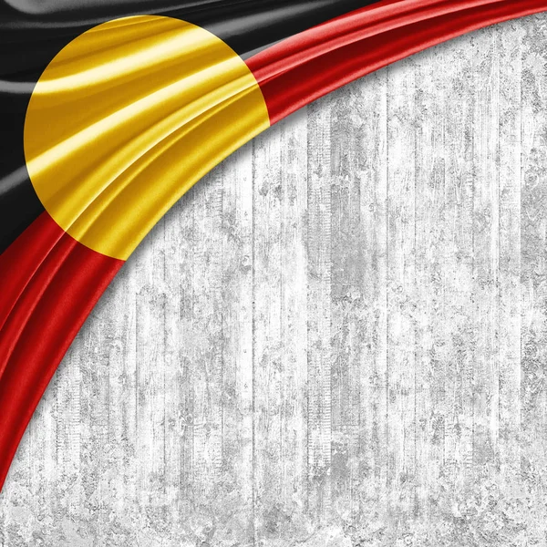 Bandera Australia Aborigen Con Espacio Copia Para Texto Ilustración — Foto de Stock