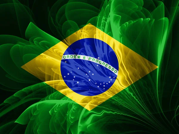 Bandera Brasil Resumen Fondo — Foto de Stock