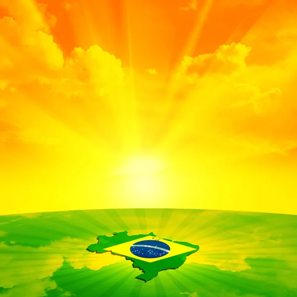 Brazil Flag Copy Space Your Text Images — Stock Photo, Image