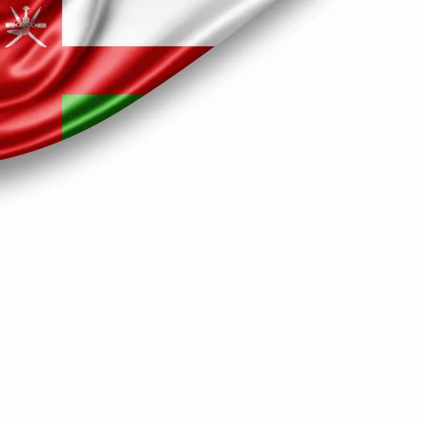 Bandera Omán Con Espacio Copia Para Texto Ilustración — Foto de Stock