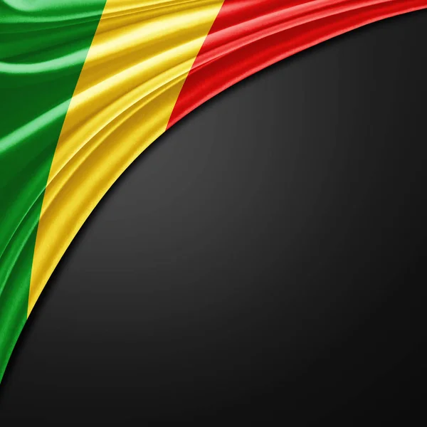Σημαία Της Δημοκρατίας Του Κονγκό Αντίγραφο Χώρο Για Κείμενο Απεικόνιση — Φωτογραφία Αρχείου