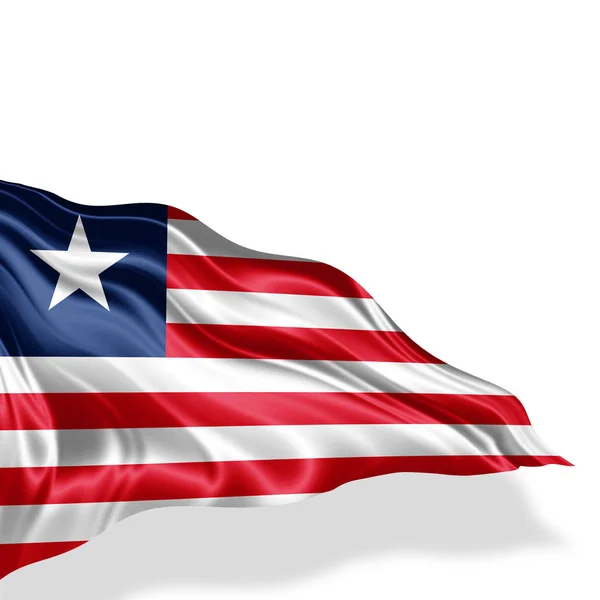 Flagge Von Liberia Mit Kopierplatz Für Ihren Text Illustration — Stockfoto